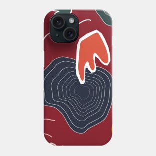 Abstract Autumn Shapes Red Phone Case