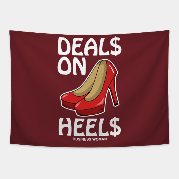 Deals On Heels Business Woman High Heels Tapestry by KawaiinDoodle