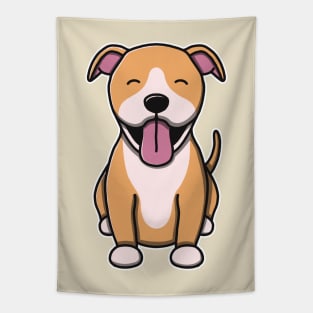 Cute Fawn Pitbull Tapestry