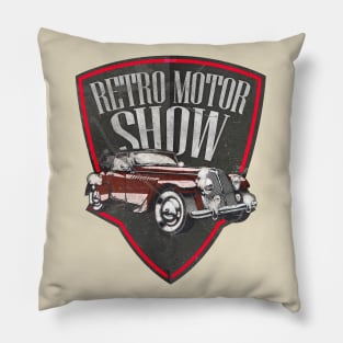 Retro Motor Show Pillow