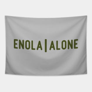 Enola Alone 2, green Tapestry