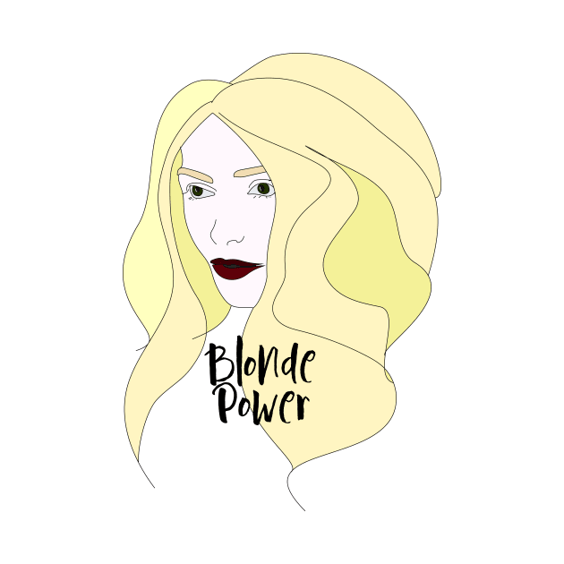 Blonde Power #woman #girl #beauty #fineart #popart #home #decor #fashion #buyart #artprint #minimal #drawing by Kirovair