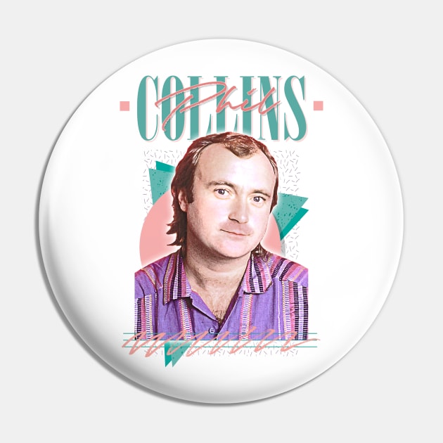 Phil Collins /// Retro 80s Aesthetic Fan Design Pin by DankFutura