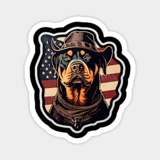 Rottweiler 4th of July Magnet