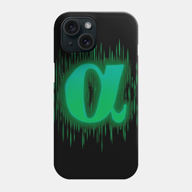 Greek Alpha - Bluey Green Phone Case by DCLawrenceUK