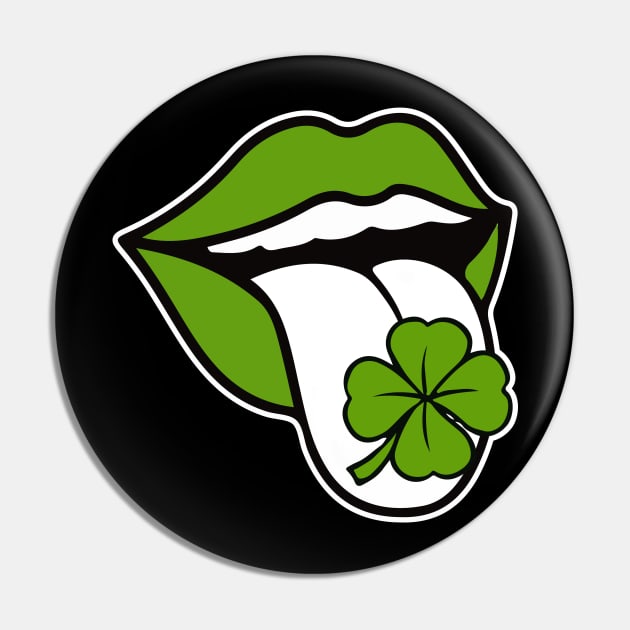 St. Patrick's Day Clover Tongue Pin by For the culture tees