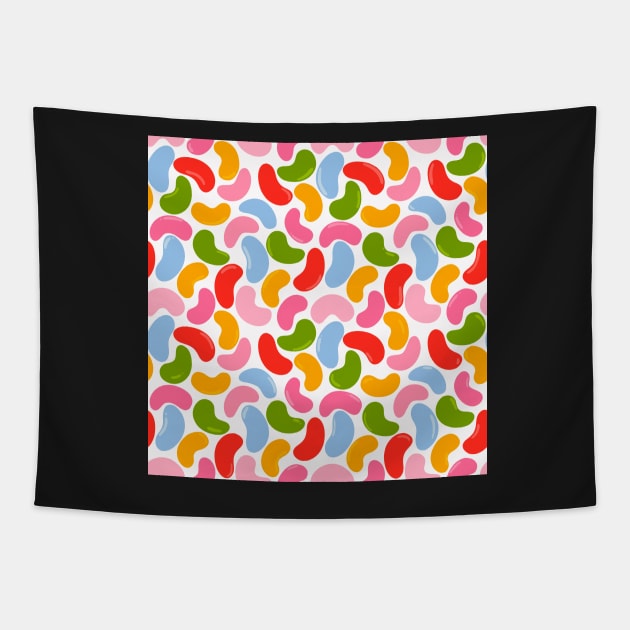 Jelly beans candy sweets food Tapestry by Kimmygowland
