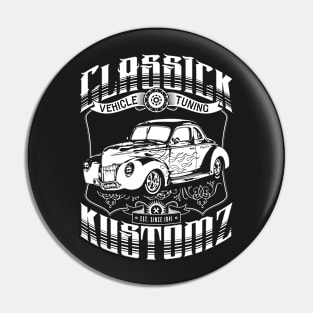 Hot Rod - Classic Kustomz (white) Pin