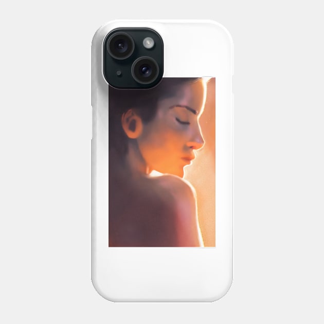 Painting - Female Profile Phone Case by frooglekade