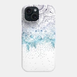 Elegant floral mandala and confetti image Phone Case