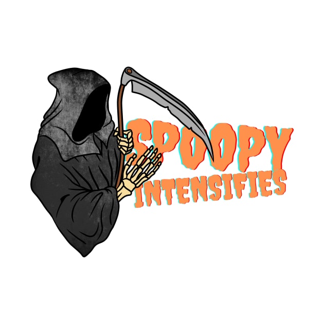 Halloween Death Skeleton Reaper Spoopy Intensifies Meme Funny Gift by nathalieaynie