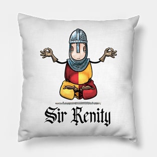 Sir Renity - The meditating knight Pillow