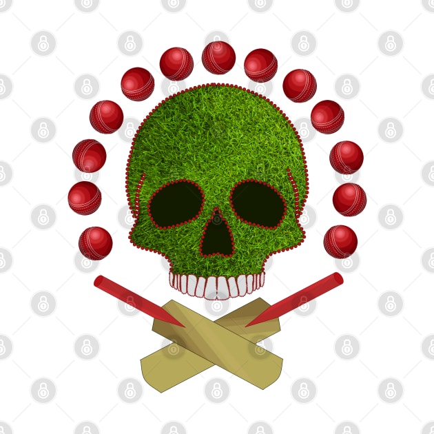 Cricket Sport Skull by Nuletto