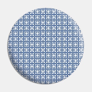 Blue Geometrical square design pattern Pin