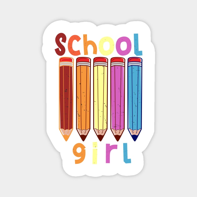 Funny School girl school start T shirt Magnet by chilla09
