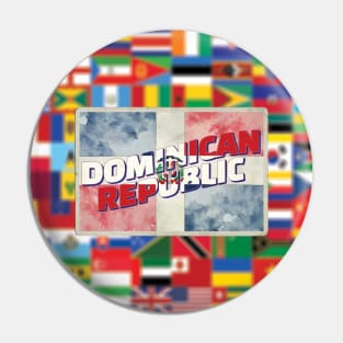 The Dominican Republic vintage style retro souvenir Pin