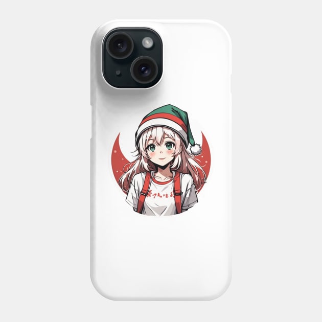 Silvered Haired Anime Girl wearing green hat Phone Case by tempura