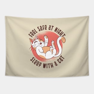 Funny Sleep Cat Tapestry