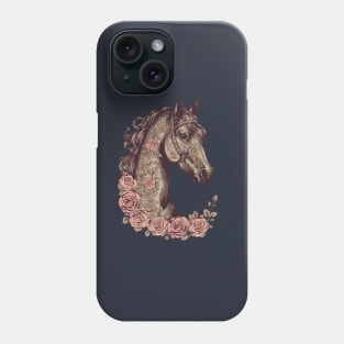 Floral Rose Horse Phone Case