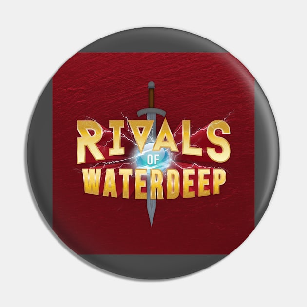 Rivals Logo White Pin by Rivals of Waterdeep