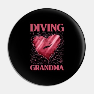 Scuba Diving Grandma Funny Scuba Diving Gift Pin