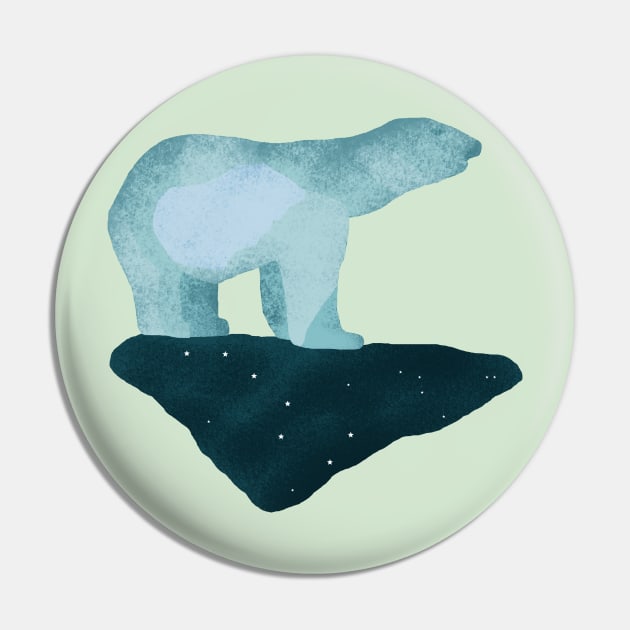 Polar Bear Pin by artsandherbs