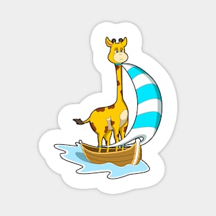 Giraffe with Sailing boat Magnet