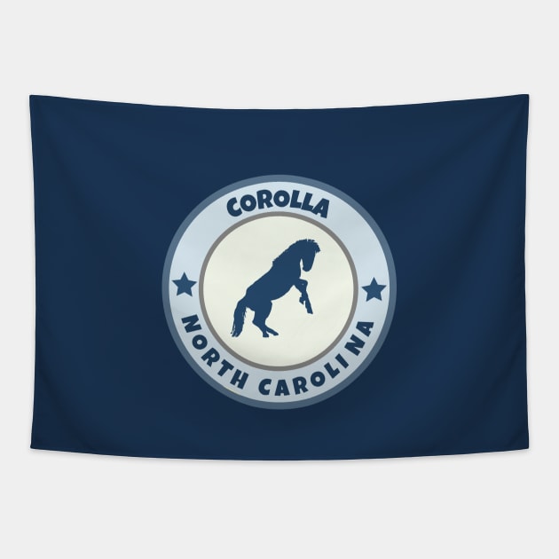 Corolla NC Horse Tapestry by Trent Tides