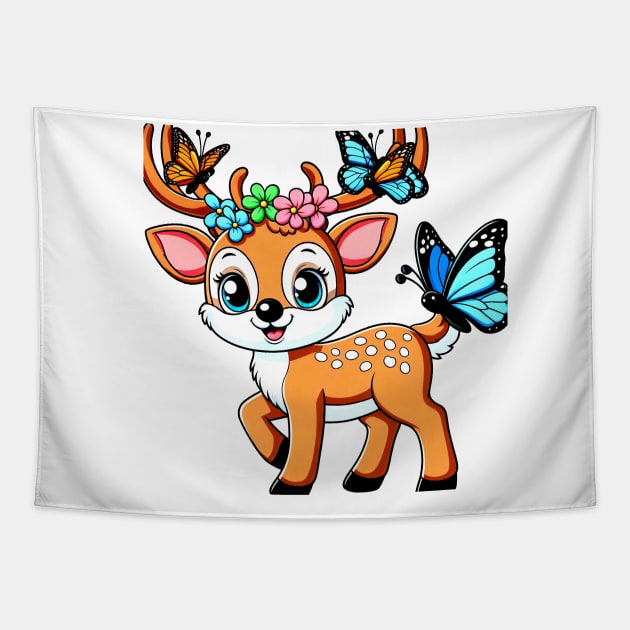 Cute Deer Tapestry by NayaRara