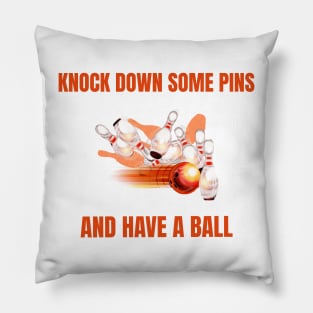 Knock Down Some Pins and Have a Ball Bowling Pillow