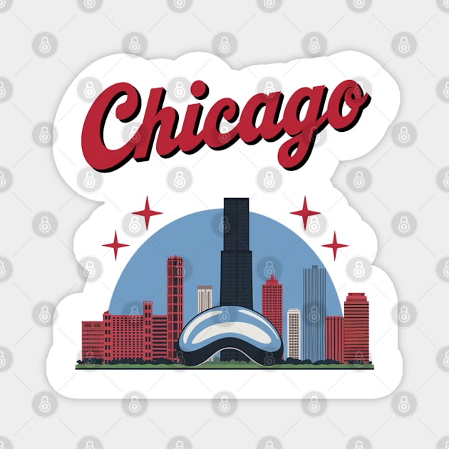 Chicago Magnet by Pixel Threads 