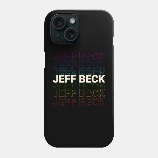 Jeff Beck Kinetic Typography Style Phone Case by car lovers in usa