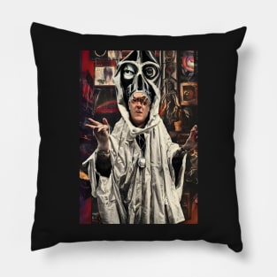 Cyberpunk Aleister Crowley The Great Beast of Thelema painted in a Surrealist and Impressionist style Pillow