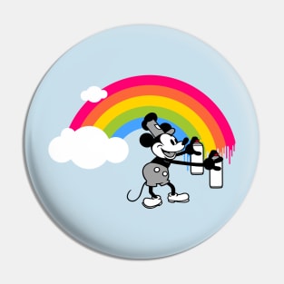 STEAMBOAT WILLIE - Graffiti rainbow Pin