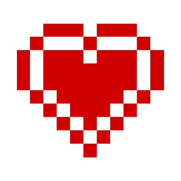 Red Pixel Heart by saradaboru