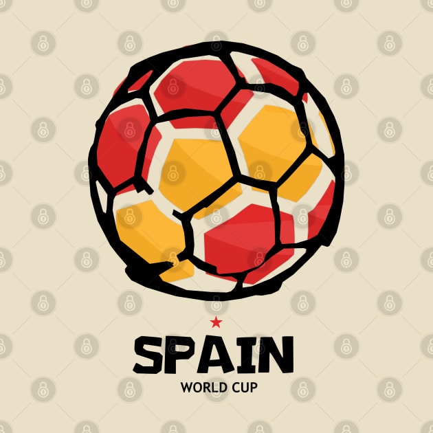 Spain Football Country Flag by KewaleeTee