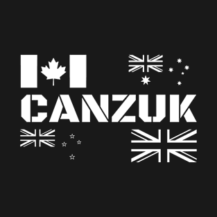 CANZUK Flags in Military Design T-Shirt