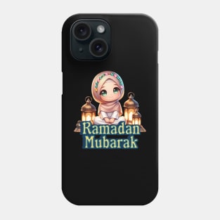 Ramadan Mubarak Cute Hijabi Girl Happy Ramadan Kids Womens Phone Case