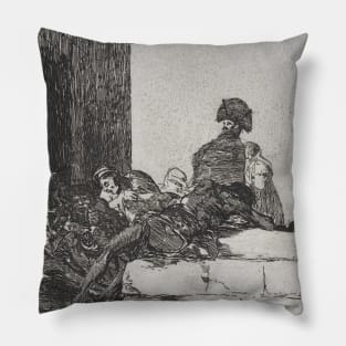 Vain Laments from the series The Disasters of War by Francisco Goya Pillow