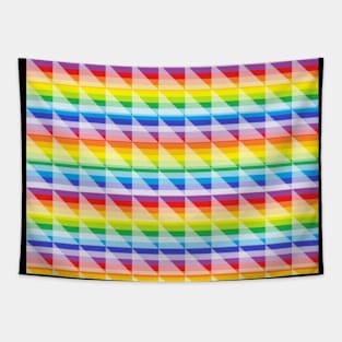 Rainbow Triangle Striped Pattern Tapestry