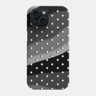 Black and White Waves Retro Aesthetic Stars VSCO stars Phone Case