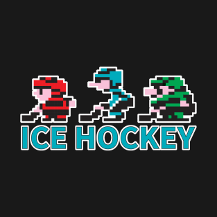 8-bit Ice Hockey Guys for Dark T-Shirts T-Shirt