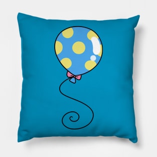 Blue and Yellow Polk-a-dot Balloon Pillow