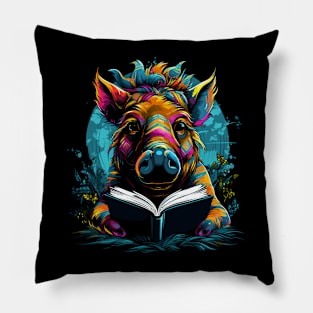 Warthog Reads Book Pillow