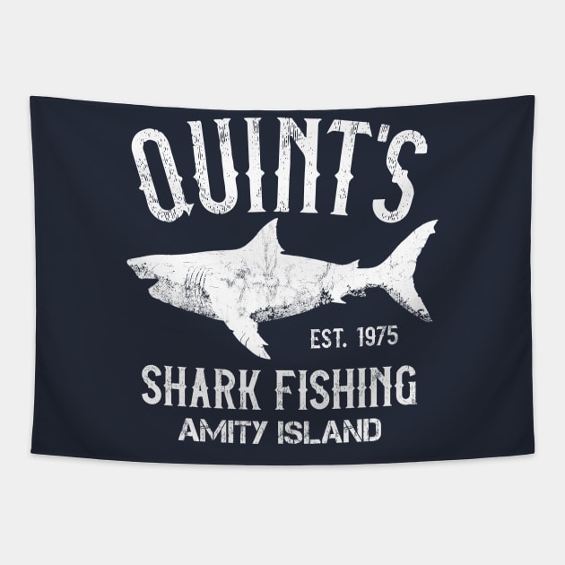 Quint's Shark Fishing - Amity Island 1975 Vintage T-Shirt Tapestry by IncognitoMode