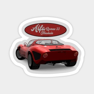 Alfa Romeo 33 stradale Red Back Magnet