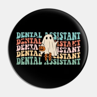 Spooky Dentist Hygienist Retro Dental Assistant Halloween Pin