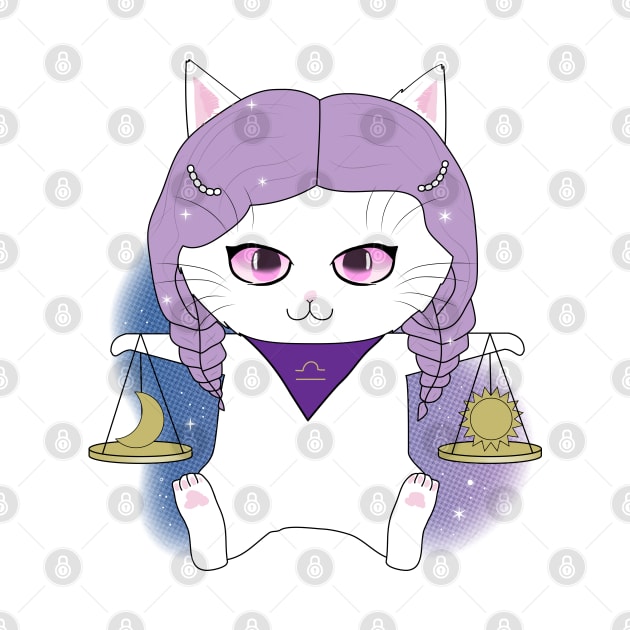 Zodiac Astrology Horoscope Star Sign Cat - Libra by akwl.design