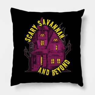 Scary Savannah and Beyond Haunted House Logo Pillow