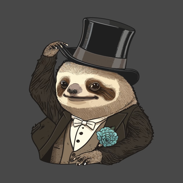 Sloth Funny Top Hat by K3rst
